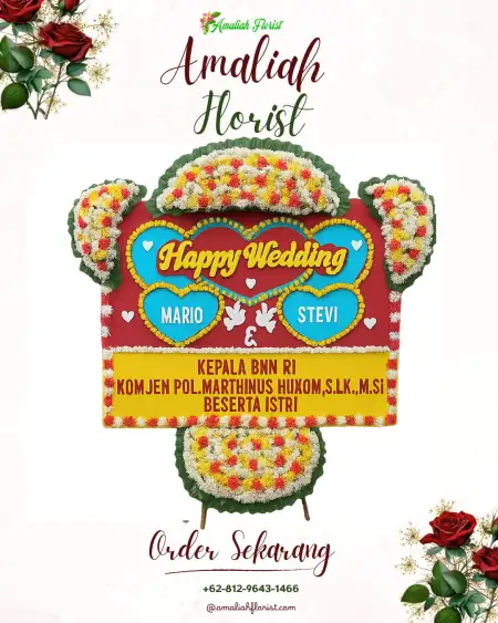 Papan Bunga Pernikahan Korowelang